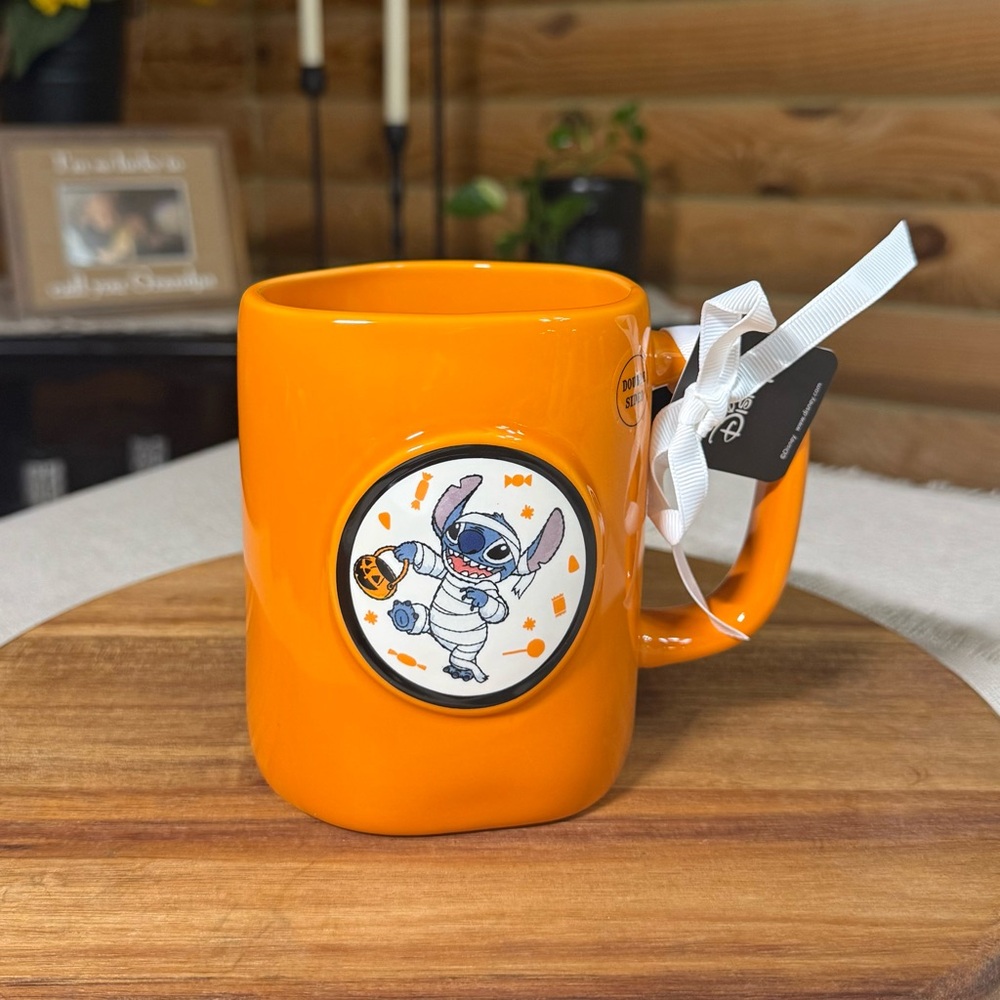NO REGRETS. ONLY CANDY. * STITCH Rae Dunn HALLOWEEN Mug